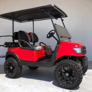 Alpha Red Lifted Club Car Precedent Golf Cart