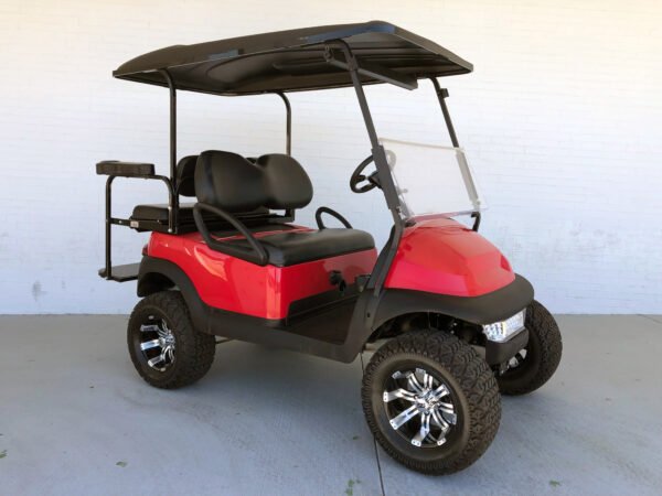 Custom Red Lifted Club Car Precedent Golf Cart