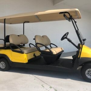 Yellow 6 Passenger Limo Club Car Golf Cart