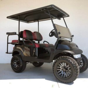 Gamecock Black & Burgundy Lifted Club Car Golf Cart